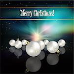 Abstract celebration background with white Christmas decorations