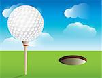 A nice illustration for a golf tournament invitation, poster, golf flyer, and more. Vector EPS 10 available. EPS file contains transparencies and mask. EPS is layered for easy addition and subtraction of elements.