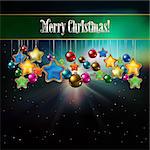 Abstract celebration background with color Christmas decorations