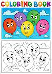 Coloring book balloons theme 1 - eps10 vector illustration.