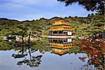 Temple of the Golden Pavilion on Kyoto, Japan.