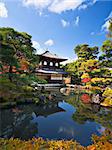 Ginkaku-ji Temple in Kyoto, Japan during the fall season.