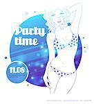 Vector illustration of Party time poster