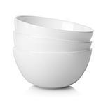 White bowls isolated on a white background