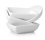 White gravy boats isolated on a white background