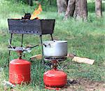 Gas cylinder and BBQ for cooking