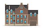 abstract brick building in holland style eps10