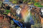 A small portion of the Epupa waterfalls, Namibia at sunset