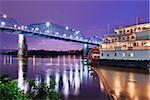 Showboat on the Tennessee River in Chattanooga, Tennessee.