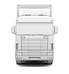 Sketch white truck. Isolated render on a white background