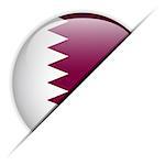 Vector - Qatar Flag Glossy Button