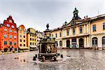 Stortorget in Old City (Gamla Stan), the Oldest Square in Stockholm, Sweden