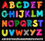 Cartoon Illustration of Colorful Capital Letters Alphabet for Children Education