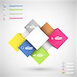 Infographic colorful cubes for data presentation eps10 vector illustration