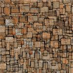 grunge mosaic tile fragmented backdrop in orange