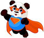 Illustration of Super Hero Panda