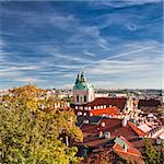 View from Prague Castle on the autumn Prague