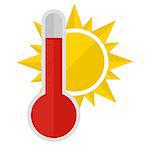 illustration of a thermometer with a sun