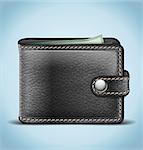 Realistic Vector Leather Wallet