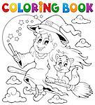Coloring book Halloween image 1 - eps10 vector illustration.