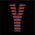 Vector - Halloween Alphabet Letters Stripe Black Orange Purple