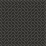 Simple abstract geometric vector modern pattern - curved lines on dark background