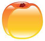 Illustration of shiny peach fruit icon clipart