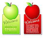 welcome back to school green and red labels