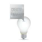 lightbulb creative thinking message illustration design bubble graphic