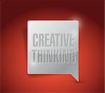 creative thinking message illustration design bubble graphic