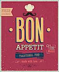 Vintage Bon Appetit Poster.