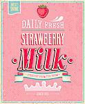 Vintage Strawberry Milk poster.