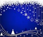 Christmas blue background