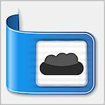 Abstract icon of a cloud, vector eps10 illustration