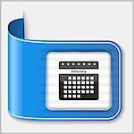 Abstract icon of a calendar, vector eps10 illustration