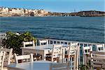 Coffee terrace with sea view, Hersonisos, Crete, Greece