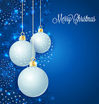 Christmas background with stars and Christmas balls