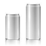 Aluminum cans on white background, vector eps10 illustration