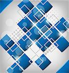 Illustration abstract creative background with squares - vector