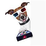 3d glasses movie dog with remote control