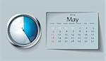 may 2014 - calendar - vector illustration