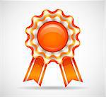 Vector illustration of Orange medal