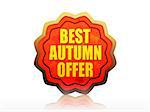 best autumn offer - golden starlike label with text