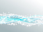 Silver christmas background with wave snowfall