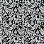 Seamless black-white pattern with translucent leaves on black (vector EPS 10)