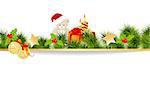 Christmas card background with toys. Vector illustration.