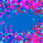 Abstract Geometric Background. Color Pixel Trendy Mosaic