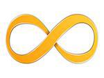 Orange infinity symbol, vector eps10 illustration