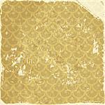 Grunge background with gold pattern (vector EPS 10)