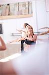 Females enjoying aerobic class